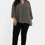 Pintuck Blouse In Plus Size - Arrieta