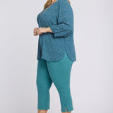 Pintuck Blouse In Plus Size - Dune Ditsy