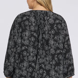Pintuck Blouse In Plus Size - Floralesque