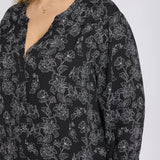 Pintuck Blouse In Plus Size - Floralesque