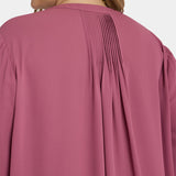 Pintuck Blouse In Plus Size - Vintage Rose
