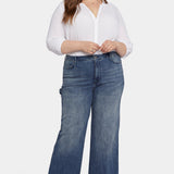 Teresa Wide Leg Jeans In Plus Size - Caliente