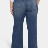 Teresa Wide Leg Jeans In Plus Size - Caliente