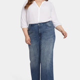 Teresa Wide Leg Jeans In Plus Size - Caliente