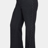 Teresa Wide Leg Jeans In Plus Size - French Nightfall