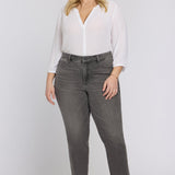 Marilyn Straight Ankle Jeans In Plus Size - Dusty Ash