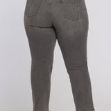 Marilyn Straight Ankle Jeans In Plus Size - Dusty Ash