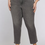 Marilyn Straight Ankle Jeans In Plus Size - Dusty Ash