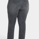 Marilyn Straight Jeans In Plus Size - Grey Daniela Ditsy