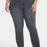Marilyn Straight Jeans In Plus Size - Grey Daniela Ditsy