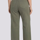 Alyssa Relaxed Crop Jeans In Plus Size - Desert Green