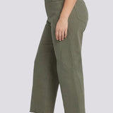 Alyssa Relaxed Crop Jeans In Plus Size - Desert Green