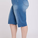 Kristie '80s Bermuda Denim Shorts In Plus Size - Pacifica