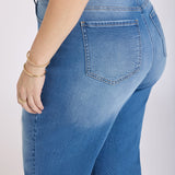 Kristie '80s Bermuda Denim Shorts In Plus Size - Pacifica