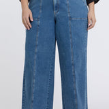 Simone Wide Leg Jeans In Plus Size - Salton