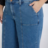 Simone Wide Leg Jeans In Plus Size - Salton