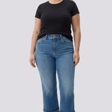 Bailey Relaxed Straight Ankle Jeans In Plus Size - Sun Soak