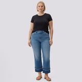 Bailey Relaxed Straight Ankle Jeans In Plus Size - Sun Soak