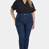 Margot Girlfriend Jeans In Plus Size - Midnight Breeze