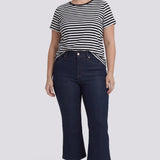 Monica Kick Flare Crop Jeans In Plus Size - Magical