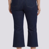 Monica Kick Flare Crop Jeans In Plus Size - Magical