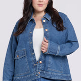 Denim Jacket In Plus Size - Salton