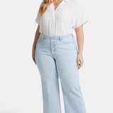 Teresa Wide Leg Ankle Jeans In Plus Size - Oceanfront