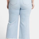 Teresa Wide Leg Ankle Jeans In Plus Size - Oceanfront