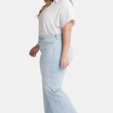 Teresa Wide Leg Ankle Jeans In Plus Size - Oceanfront