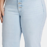 Teresa Wide Leg Ankle Jeans In Plus Size - Oceanfront
