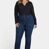 Teresa Wide Leg Jeans In Plus Size - Ink Skyline