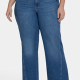 Teresa Wide Leg Jeans In Plus Size - Romantic Indigo