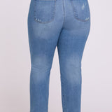 Marilyn Straight Ankle Jeans In Plus Size - Port Sea