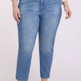 Marilyn Straight Ankle Jeans In Plus Size - Port Sea
