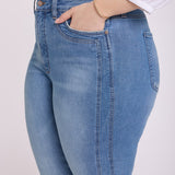 Marilyn Straight Ankle Jeans In Plus Size - Port Sea