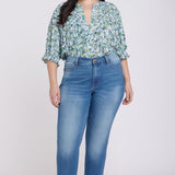 Marilyn Straight Ankle Jeans In Plus Size - Pacifica