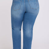 Marilyn Straight Ankle Jeans In Plus Size - Pacifica