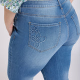 Marilyn Straight Ankle Jeans In Plus Size - Pacifica