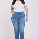 Sheri Slim Straight Ankle Jeans In Plus Size - Pacifica
