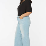 Teresa Wide Leg Ankle Jeans in Plus Size - Naomi
