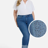 Sheri Slim Ankle Jeans In Plus Size - Vintage Lapis