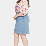 High Waist Skirt In Plus Size - Crystalline