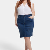 High Waist Skirt In Plus Size - Ibiza Blues