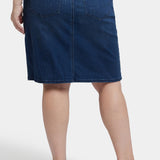 High Waist Skirt In Plus Size - Ibiza Blues