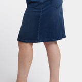 High Waist Skirt In Plus Size - Ibiza Blues