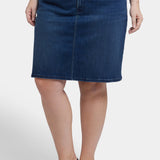 High Waist Skirt In Plus Size - Ibiza Blues