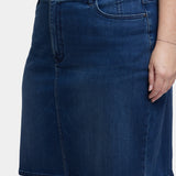 High Waist Skirt In Plus Size - Ibiza Blues