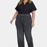 Brooke Loose Straight Jeans In Plus Size - Vintage Noir