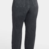 Brooke Loose Straight Jeans In Plus Size - Vintage Noir