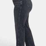 Brooke Loose Straight Jeans In Plus Size - Vintage Noir